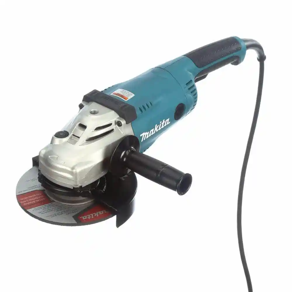 Makita 15 Amp 7 in. Corded Angle Grinder with Grinding wheel, Side handle and Wheel Guard GA7021