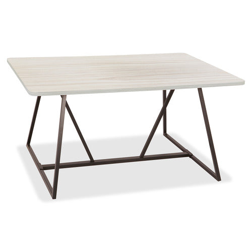 Safco Oasis Sitting-Height Teaming Table High Pressure Laminate (HPL)， White Top - 60