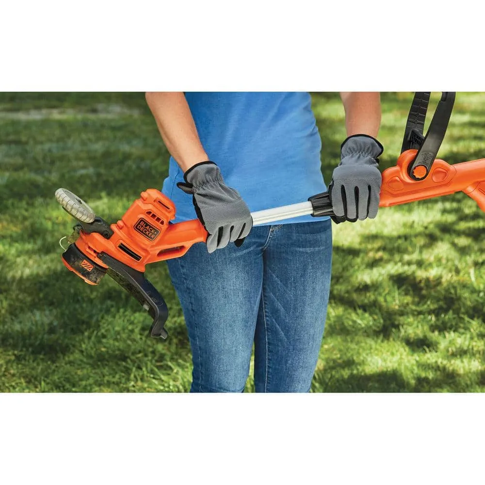 BLACK+DECKER 14 in. 6.5 Amp Corded Electric Single Line 2-In-1 String Trimmer & Lawn Edger with Automatic Feed BESTA510