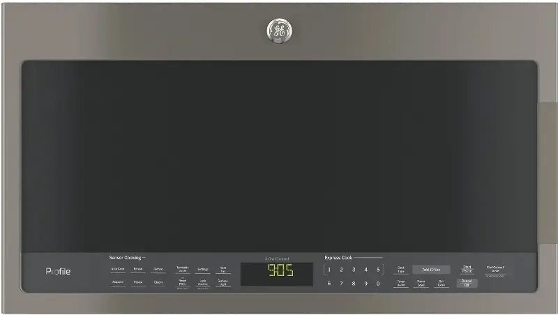 GE Profile Series 2.1 Cu. Ft. Over-the-Range Sensor Microwave Oven - Black Stainless Steel