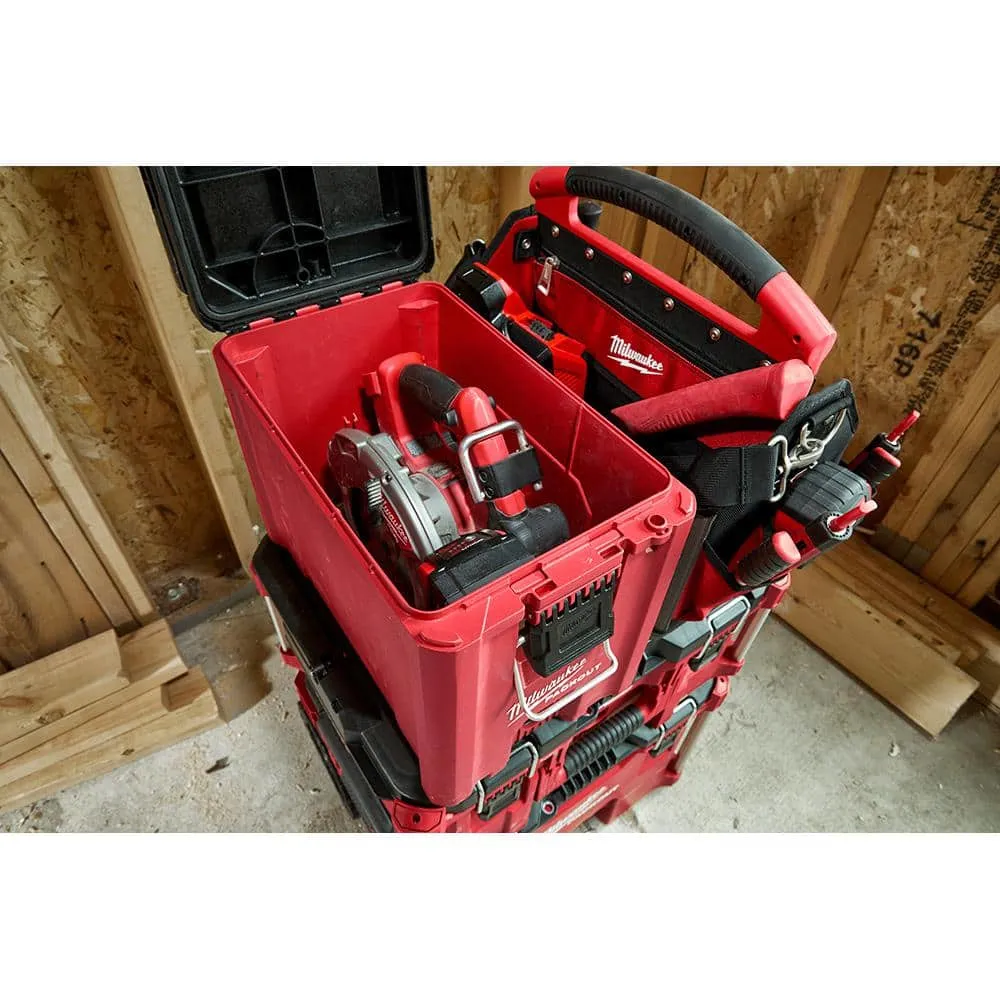 Milwaukee PACKOUT 10 in. Compact Portable Tool Box with Adjustable Dividers and Interior Storage Tray 48-22-8422