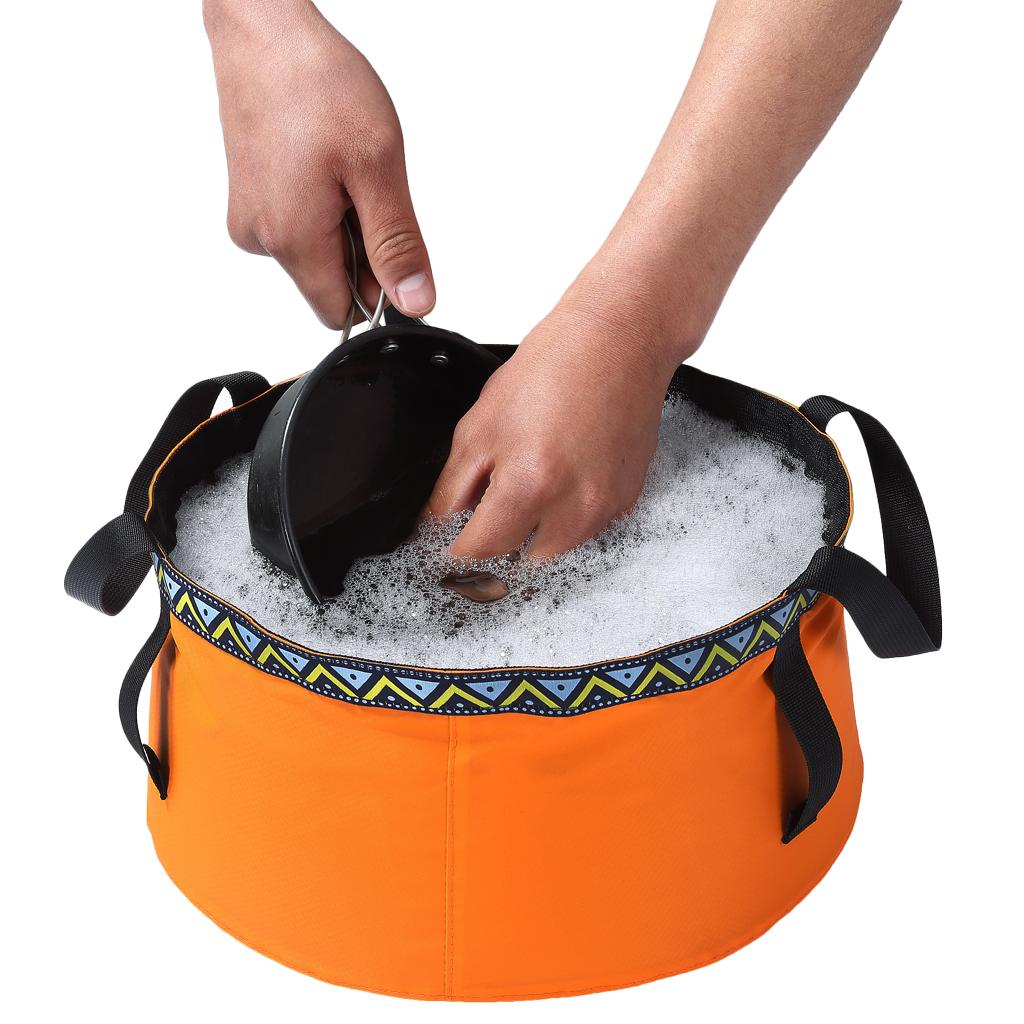 6L 8L 12L Foldable Lightweight Portable Bucket Collapsible Water Carrier Container Bag Washing Basin Footbath Pot Bowl for Outdoor Camping Hiking Travel Fishing