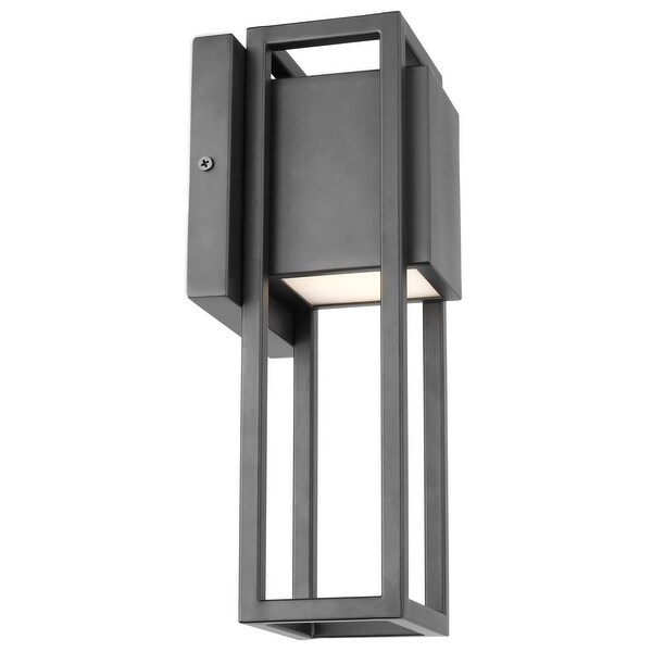  10W LED Small Wall Lantern Matte Black Finish Shopping - The Best Deals on Outdoor Wall Lanterns | 39388114