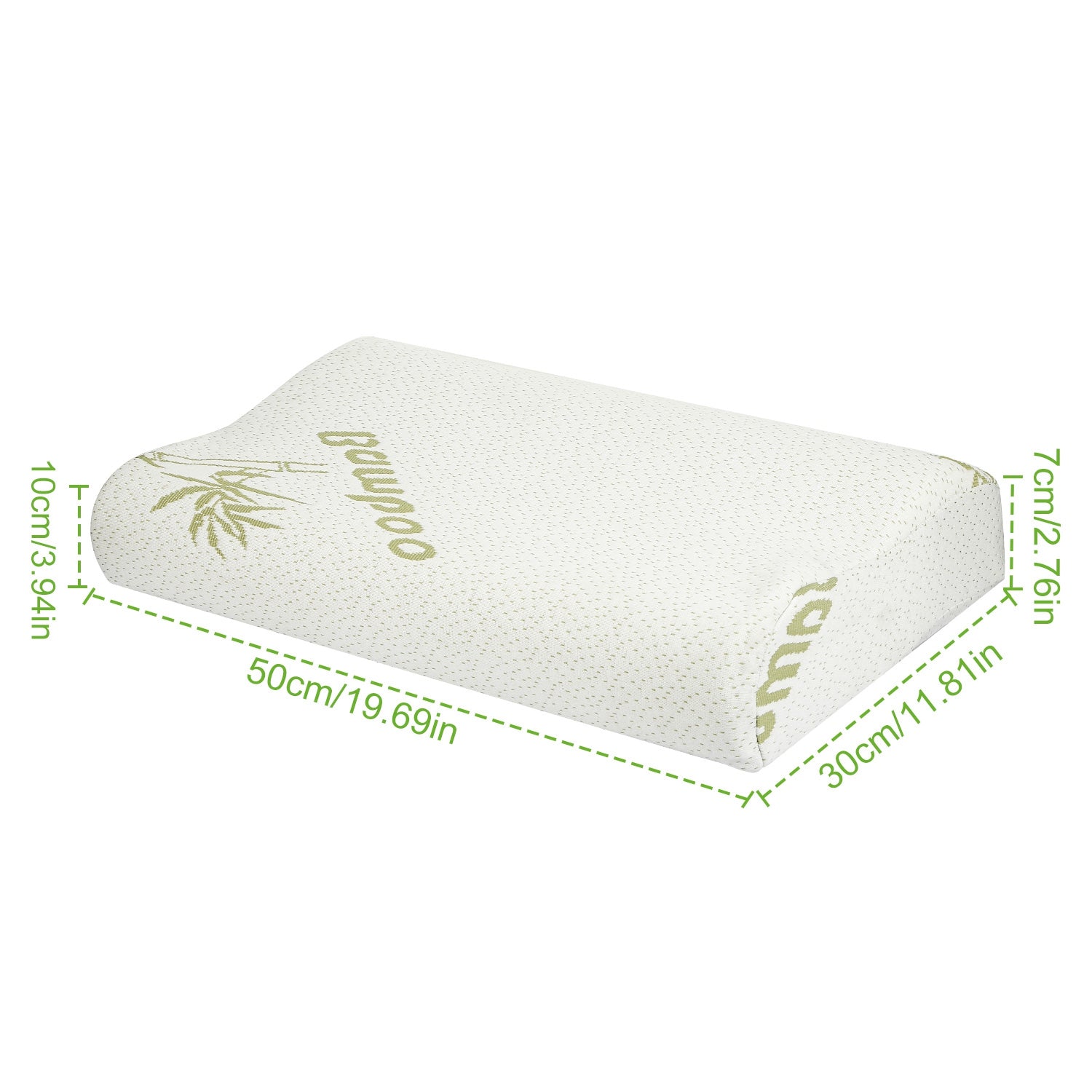 iMountek Bamboo Memory Foam Sleep Pillow Contoured Cervical Orthopedic Pillow