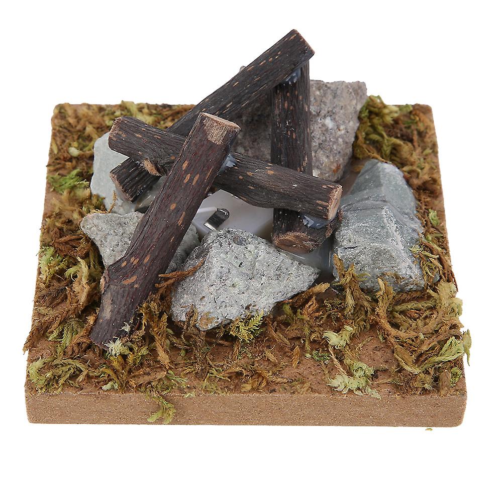 Dollhouse Miniature Garden Scene Bonfire Wood Simulation Bonfire Model Toy Accessorybonfire