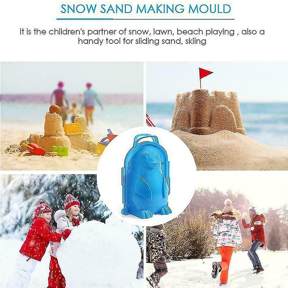 Penguin Snow Sand Mold Diy 3d Winter Snowball Maker Clip Mould Kids Toy