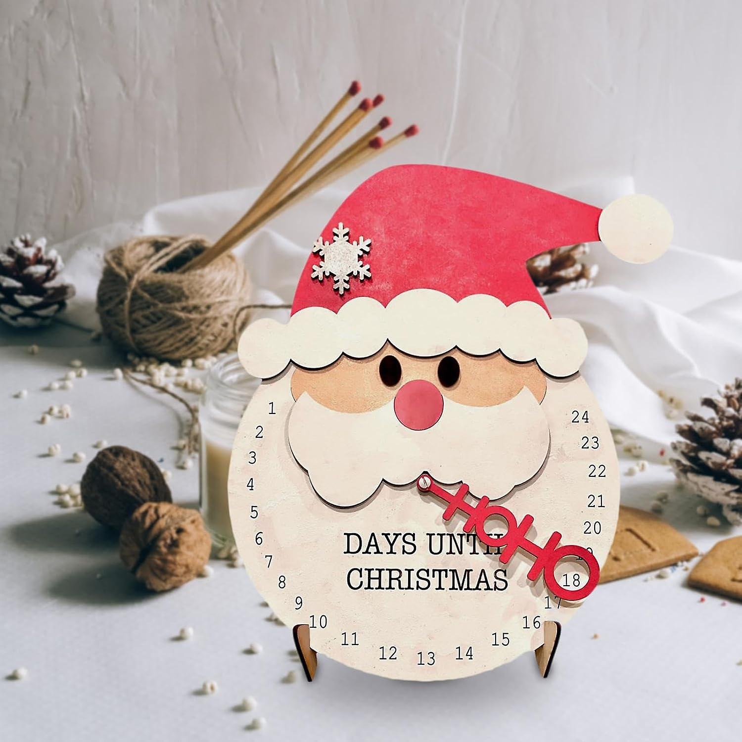 Christmas Countdown Sign， Wooden Calendar， Holiday Party Supplies For Kitchen-a