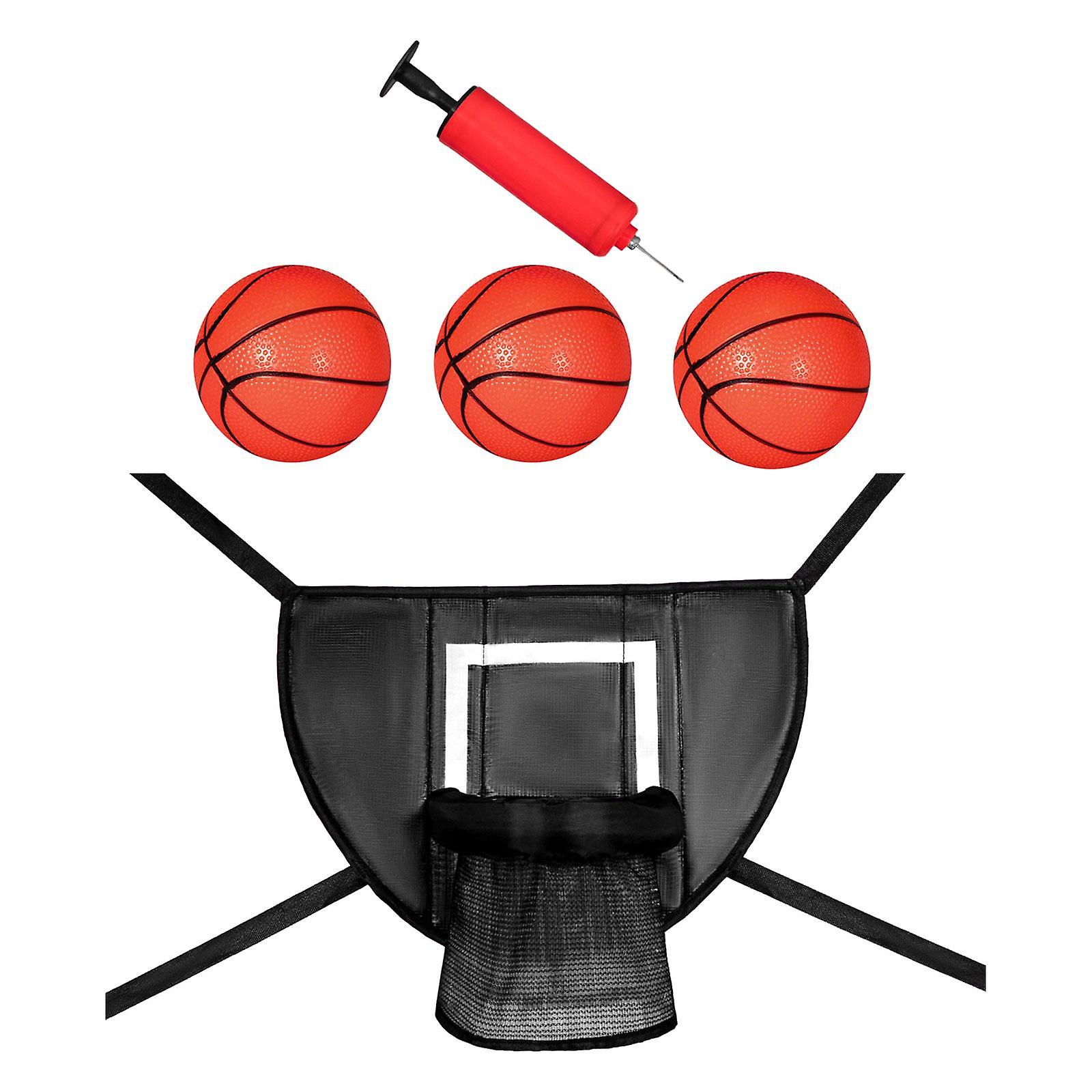 Basketball Hoop For Trampoline Garden Easy To Assemble Lightweight Baseboard Black 90x50cm