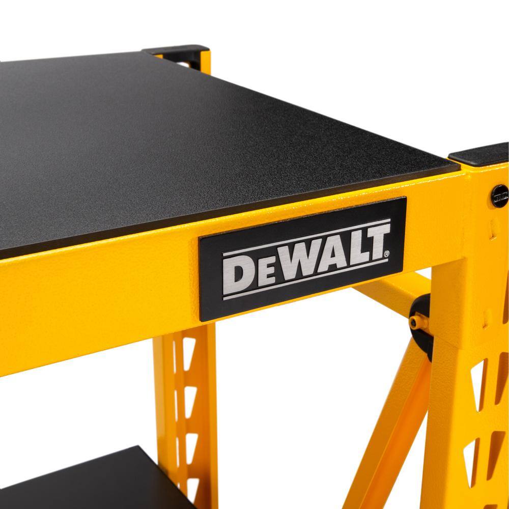 DEWALT DXST4500 Yellow 3-Tier Steel Garage Storage Shelving Unit (50 in. W x 48 in. H x 18 in. D)