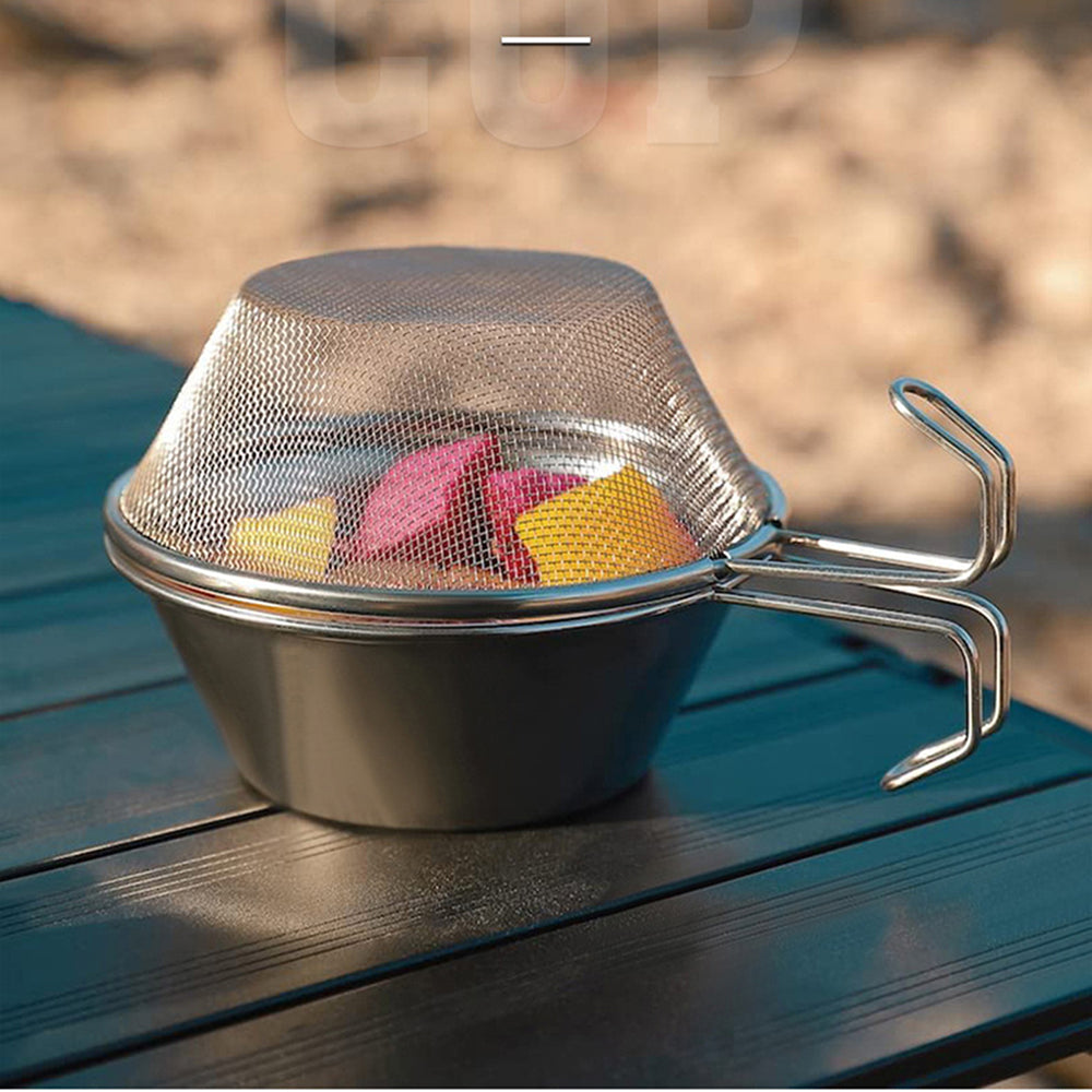 Vistreck Stainless Steel Colander for Outdoor Camping Fishing Cooking