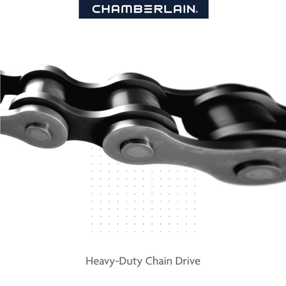 Chamberlain C2212T 1/2 HP Smart Chain Drive Garage Door Opener with Battery Backup