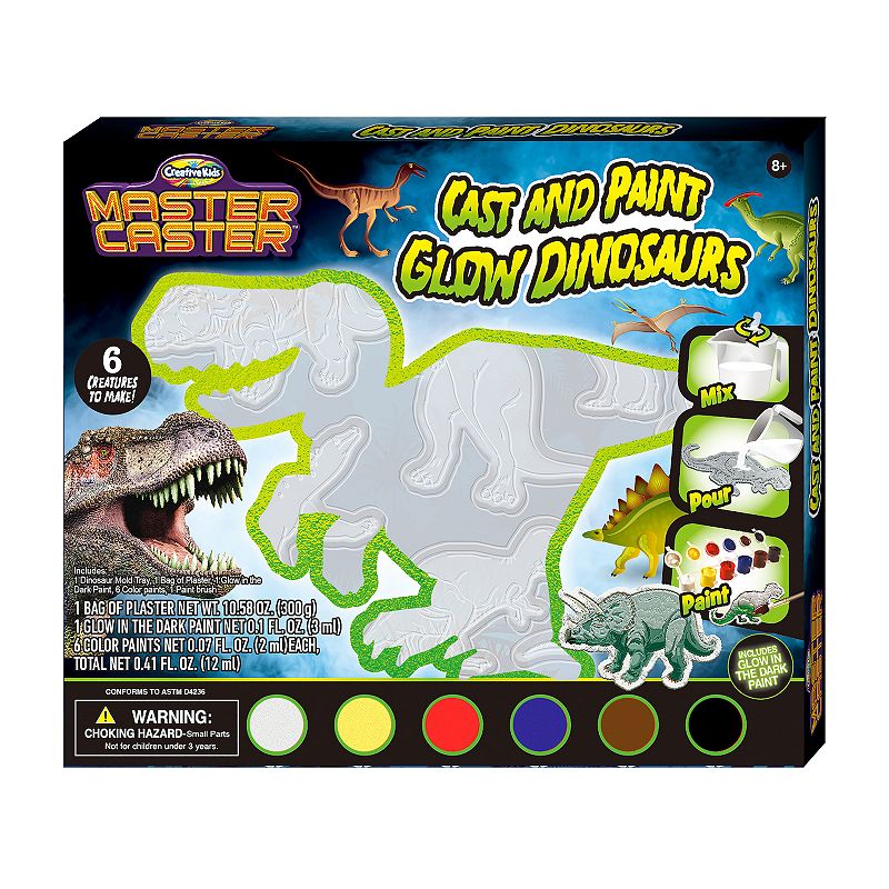 Master Caster Cast and Paint Glow Dinos Art Set