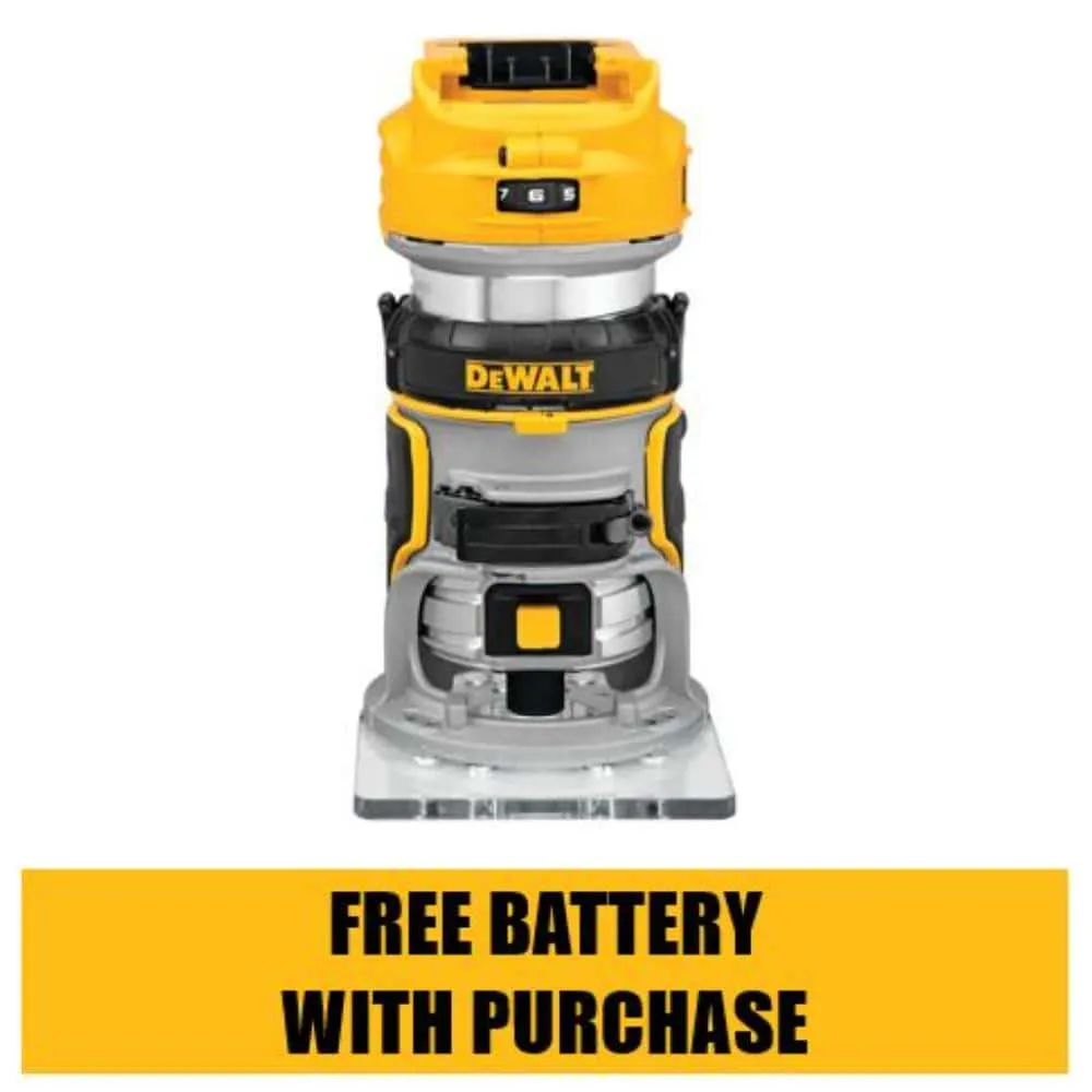 DEWALT 20V MAX XR Cordless Brushless Compact Router (Tool Only) DCW600B