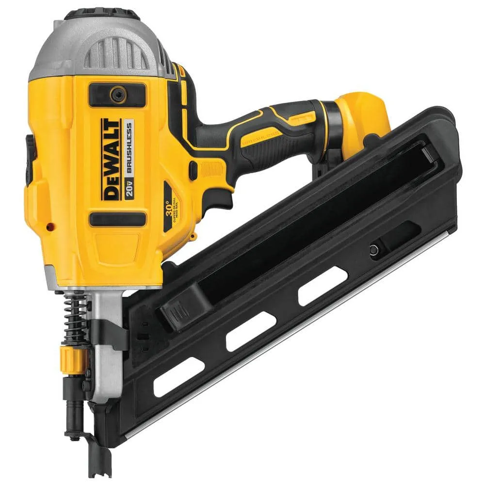 DEWALT 20V MAX XR Lithium-Ion Cordless Brushless 2-Speed 30° Paper Collated Framing Nailer (Tool Only) DCN692B