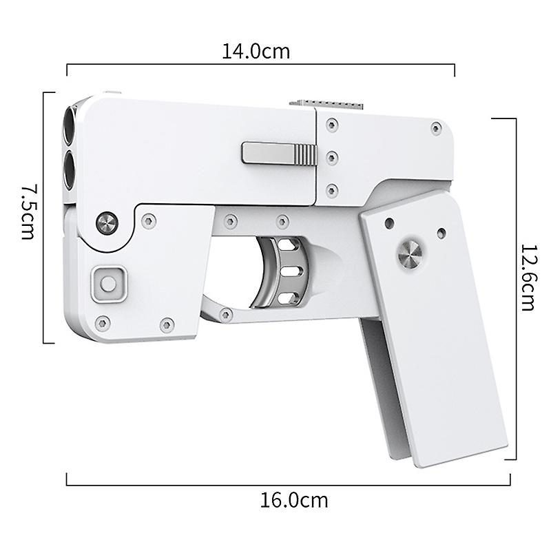 Zk30 Outdoor Sports Toy 2burst Rubber Pistol Mobile Phone Model Bullet Shelling Ic380 Folding Gun Toy Cool Phone 14 Pro Max Gift
