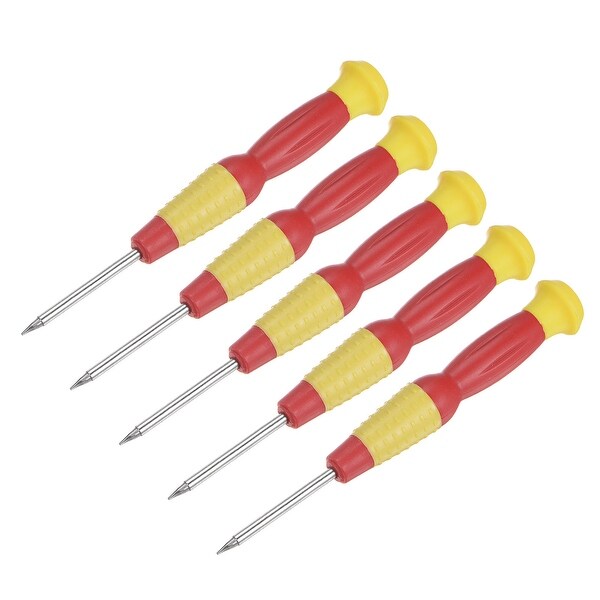 0.8mm Star Head Screwdriver for Watch Eyeglasses Electronics Repair， 5 Pcs - Yellow， Red - - 37422370