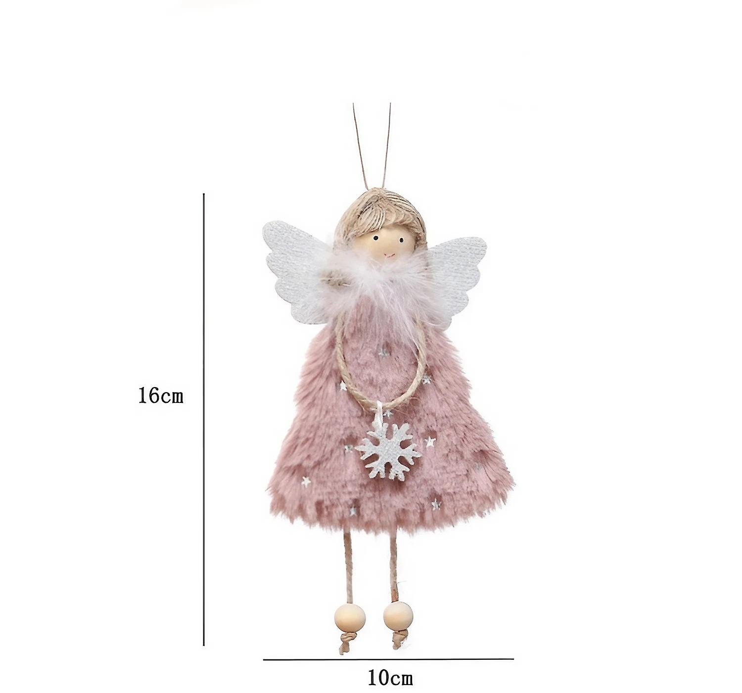 Uoozee 3 Pcs Angel Doll Pendant Christmas Hanging Decoration Creative Plush Dolls Girls Pendants