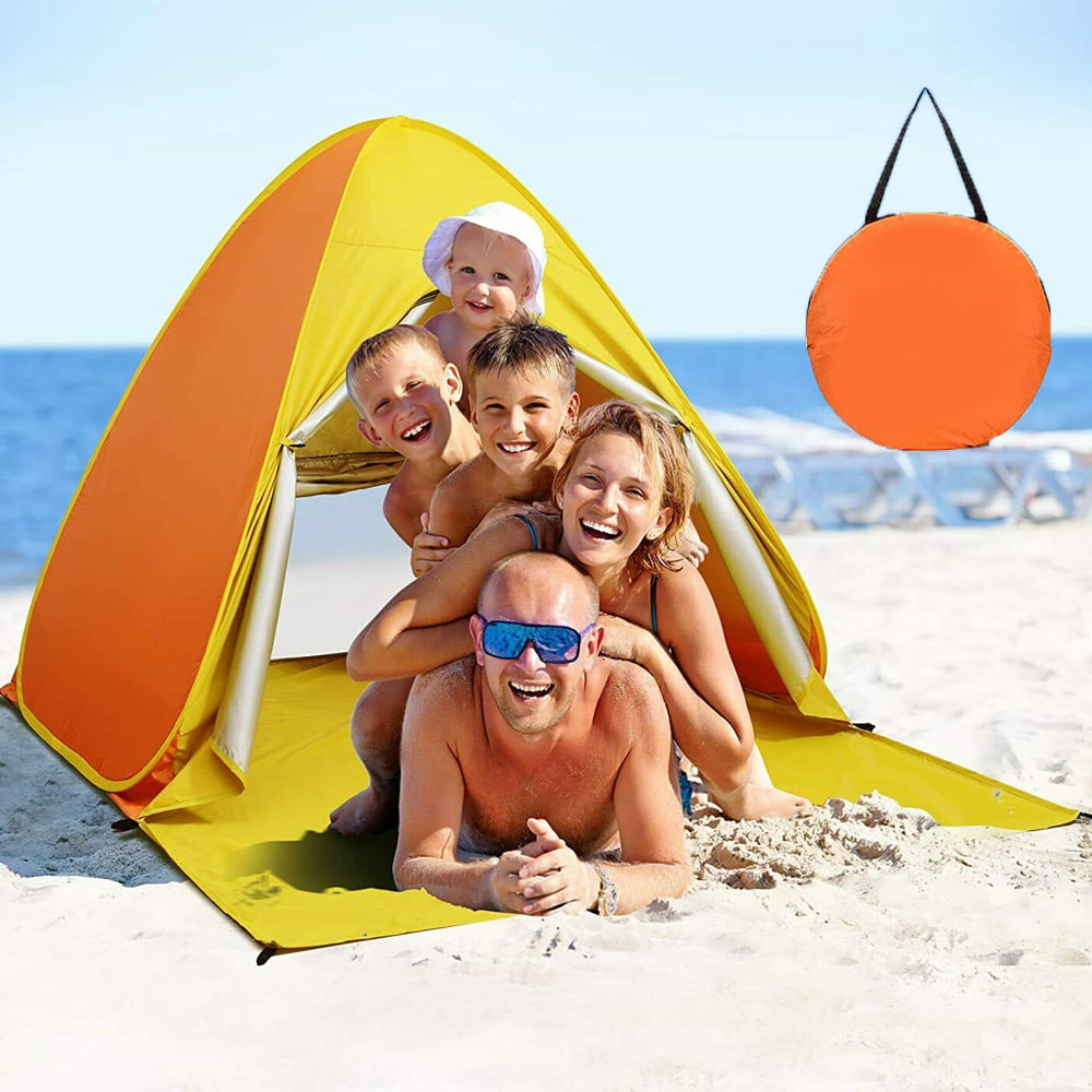 Beach Tent，Pop Up Beach Shade， UPF 50+ Sun Shelter Instant Portable Tent Umbrella for Adults Baby Kids Outdoor Activities Camping Fishing Hiking Picnic Touring