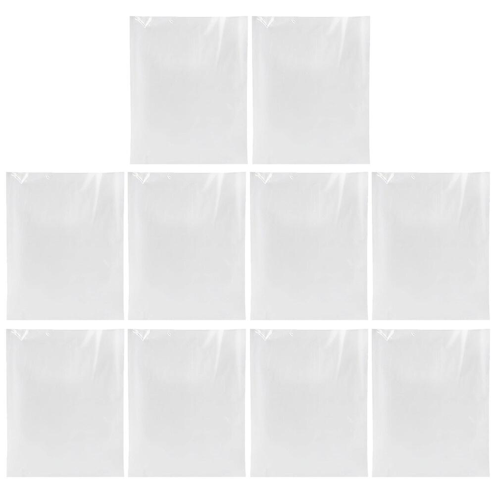 10pcs Large Storage Bags Clear Plastic Storage Bags Portable Luggage Packing Pouches