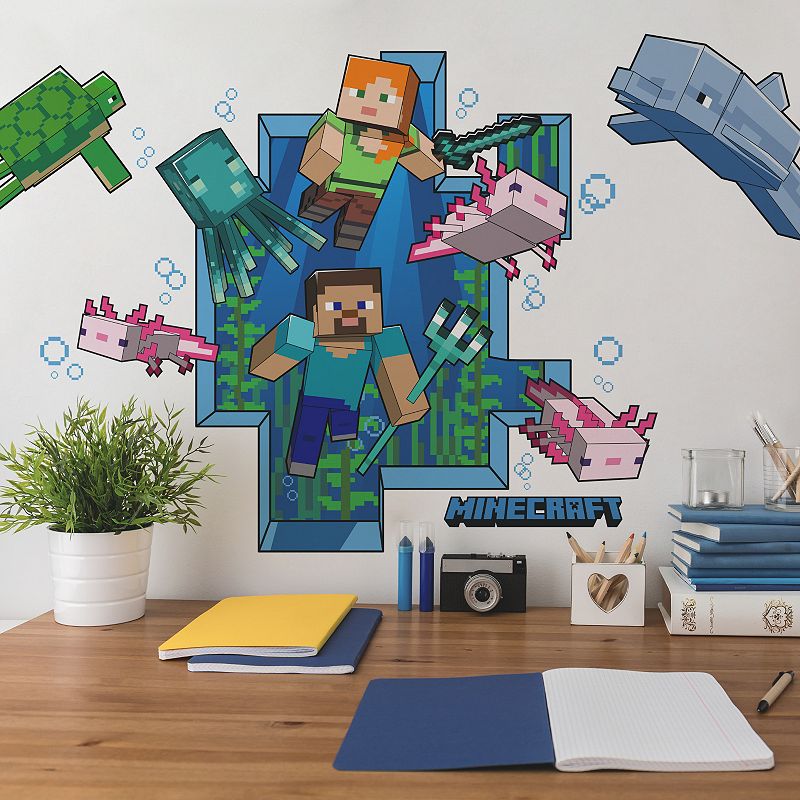 RoomMates Minecraft Peel and Stick Giant Wall Decal