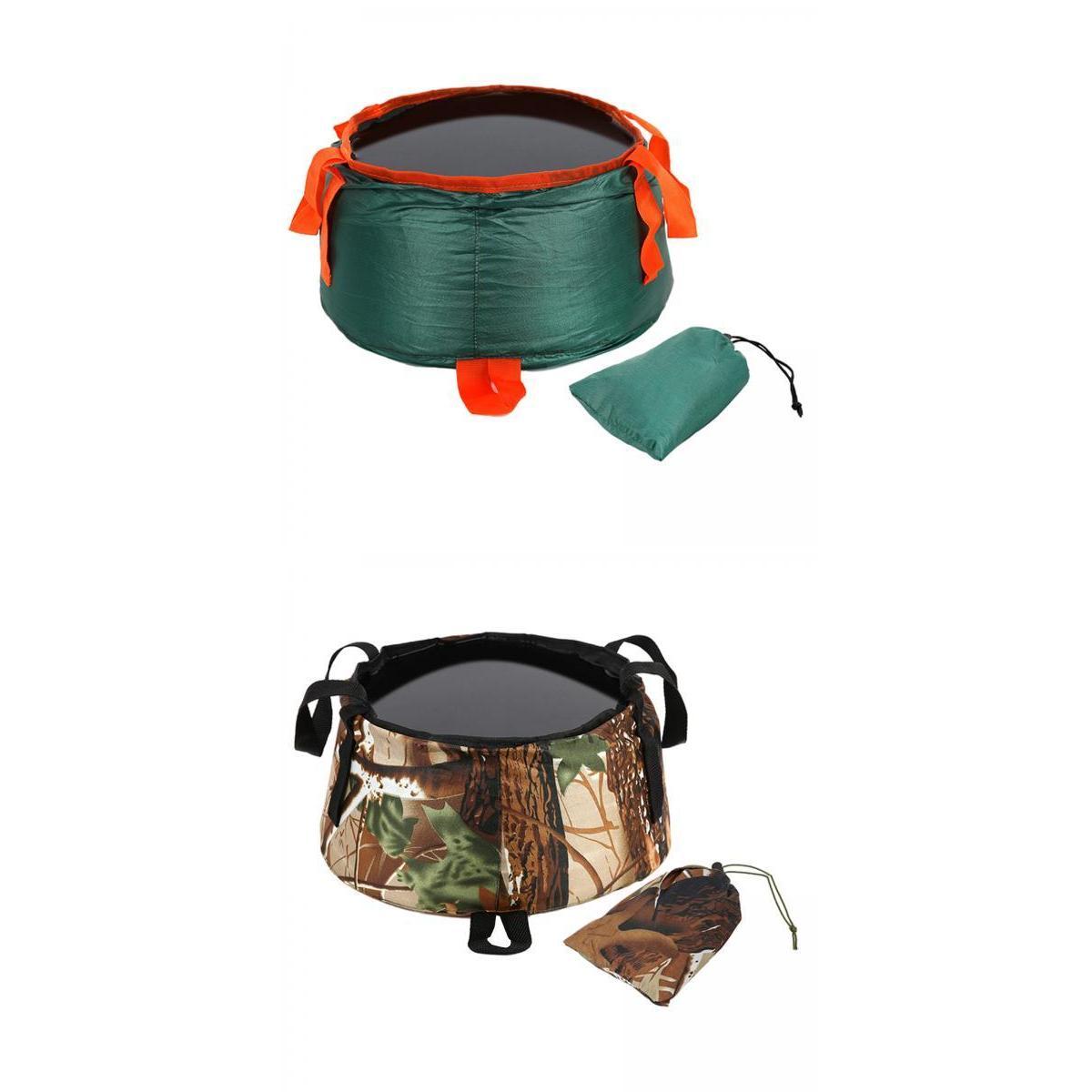 2PCS Hiking Camping Folding Bucket Wash Basin for Traveling Fishing Durable