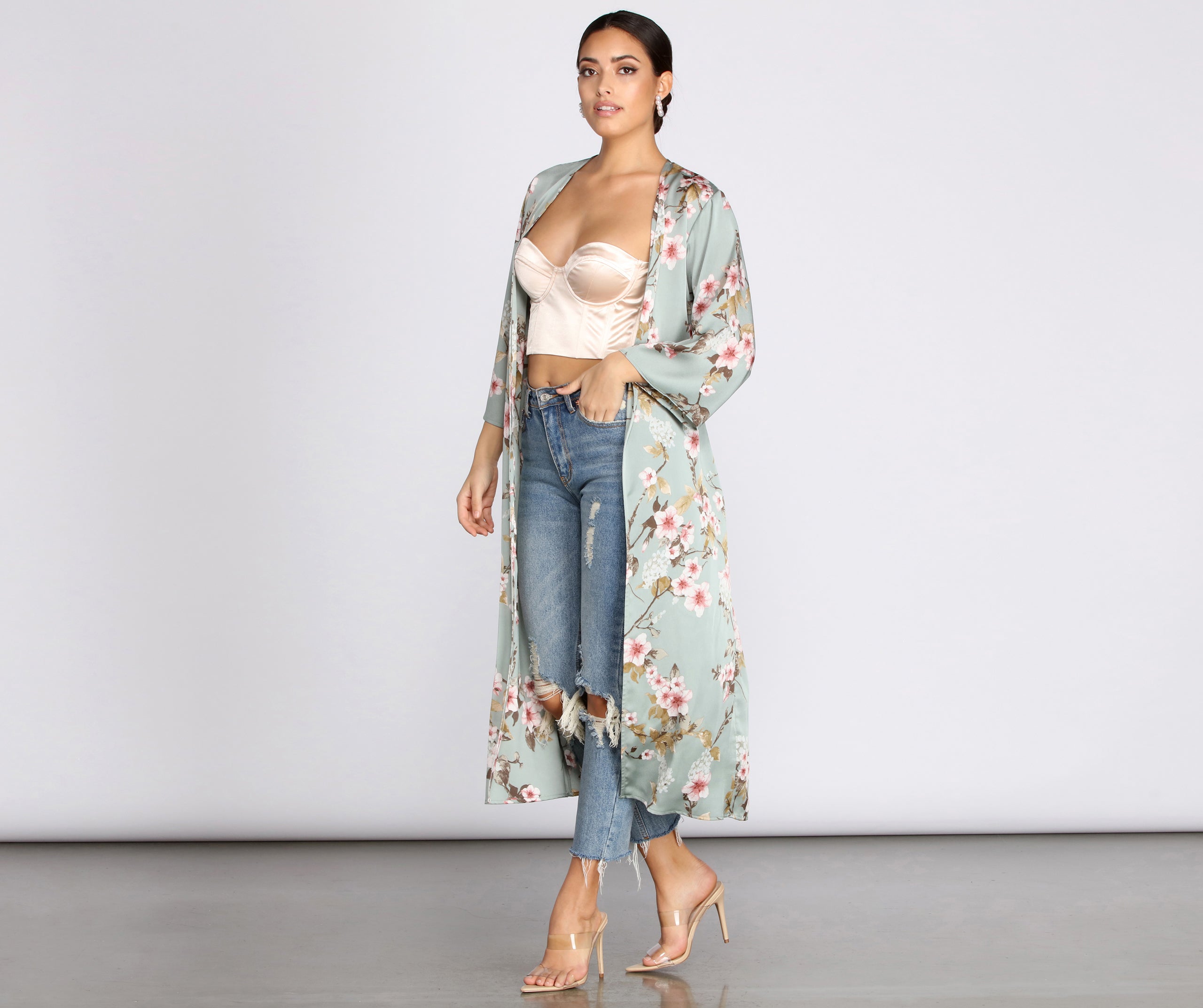 Catalina Cruise Floral Kimono Duster