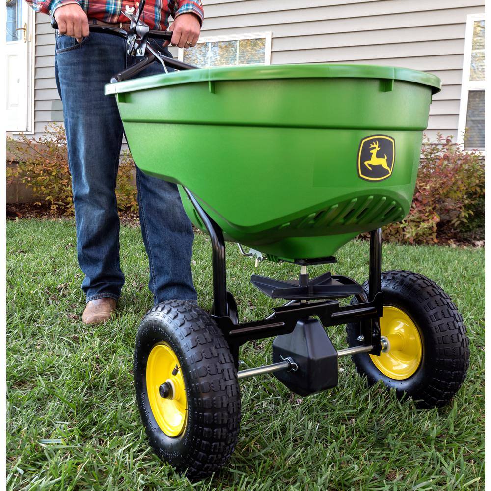 John Deere 45-0462-JD 130 lbs. Capacity Push Broadcast Spreader