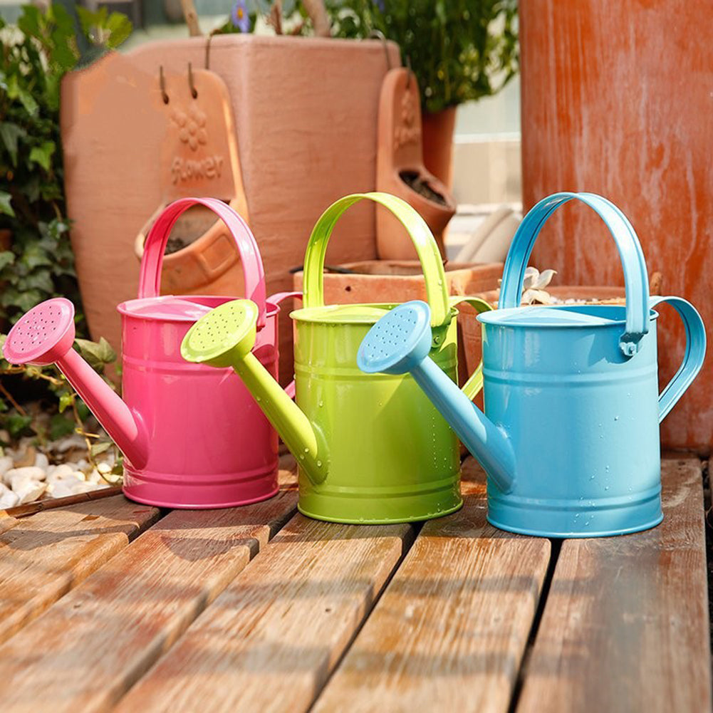 1.5L Iron Watering Can Home Bonsai Plant Shower Tool Gardening Water Pot Sprinkled Kettle Garden Irrigation Spray Bottle Photo Props 11.4x9.3x4.9inches