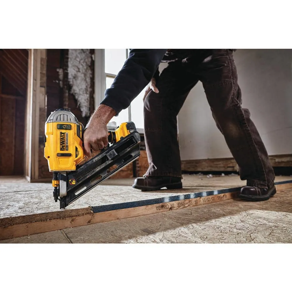DEWALT 20V MAX XR Lithium-Ion Cordless Brushless 2-Speed 30° Paper Collated Framing Nailer (Tool Only) DCN692B