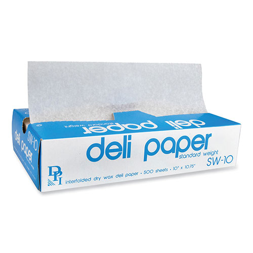Durable Packaging Interfolded Deli Sheets | 10.75 x 10， Standard Weight， 500 Sheets
