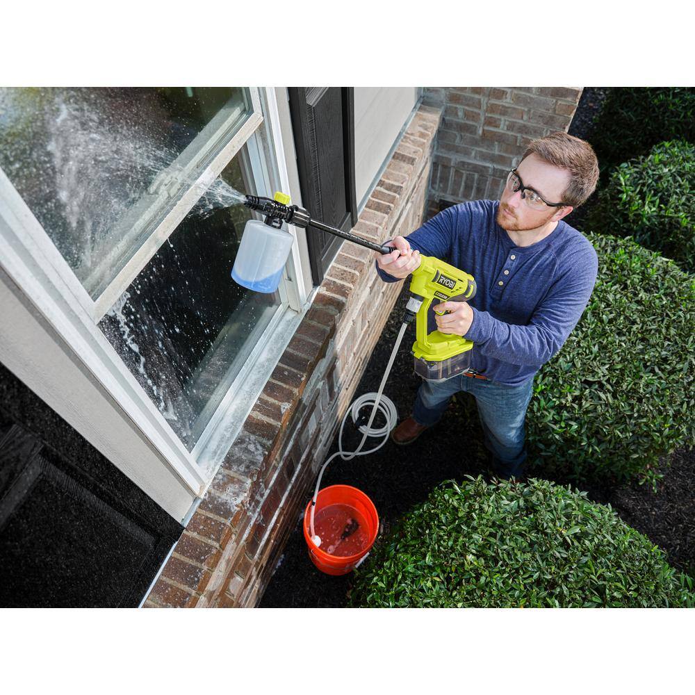 RYOBI RY120350-CMB1 ONE+ 18V EZClean 320 PSI 0.8 GPM Cordless Cold Water Power Cleaner (Tool Only) with Foam Blaster and Wash Brush