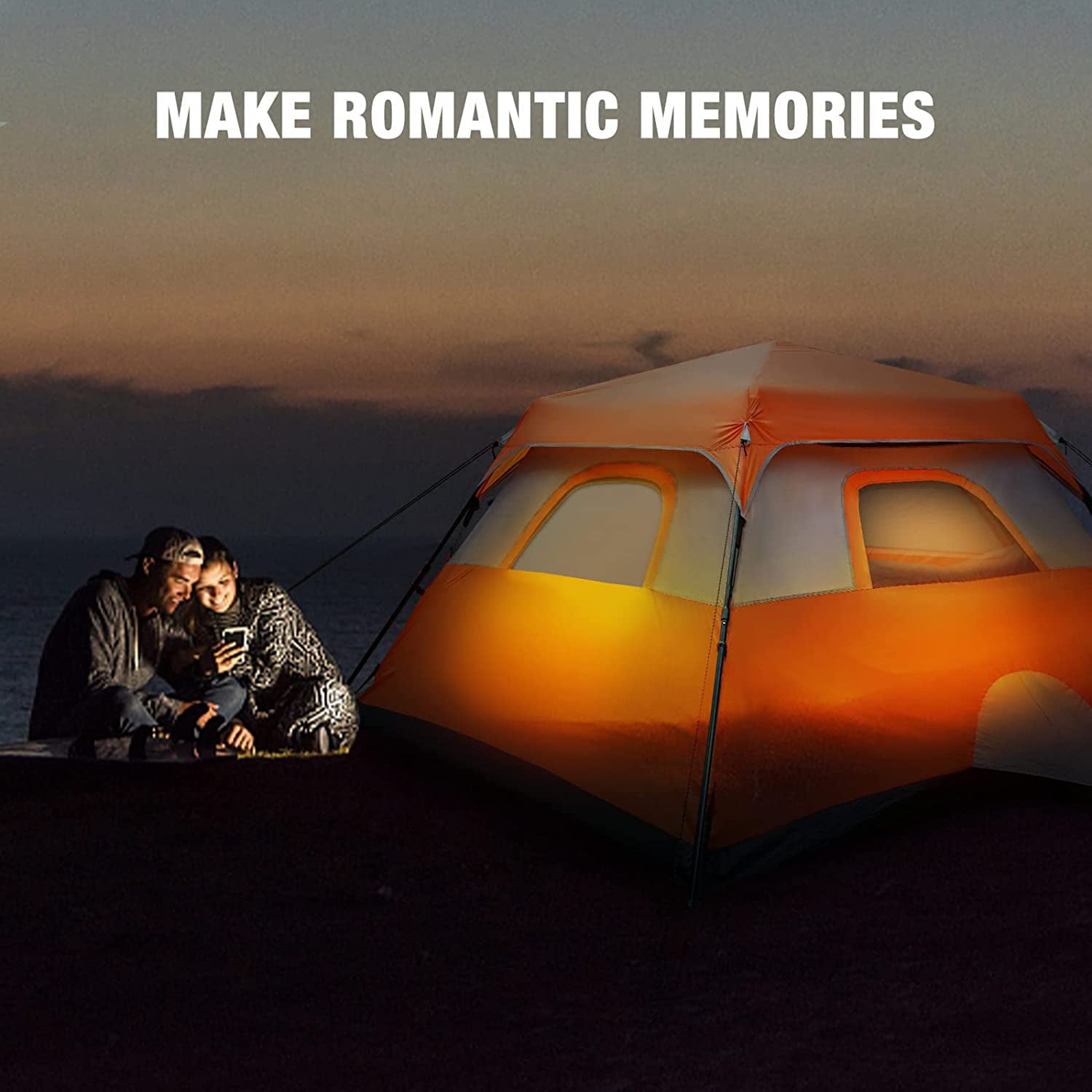 BeyondHOME 6-Person Camping Tent， for Family Camping and Hiking， Upgraded Ventilation