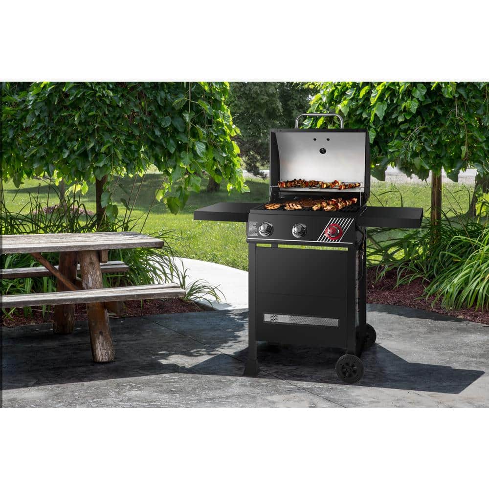 Dyna-Glo 3-Burner Propane Gas Grill in Matte Black with TriVantage Multi-Functional Cooking System DGH353CRP