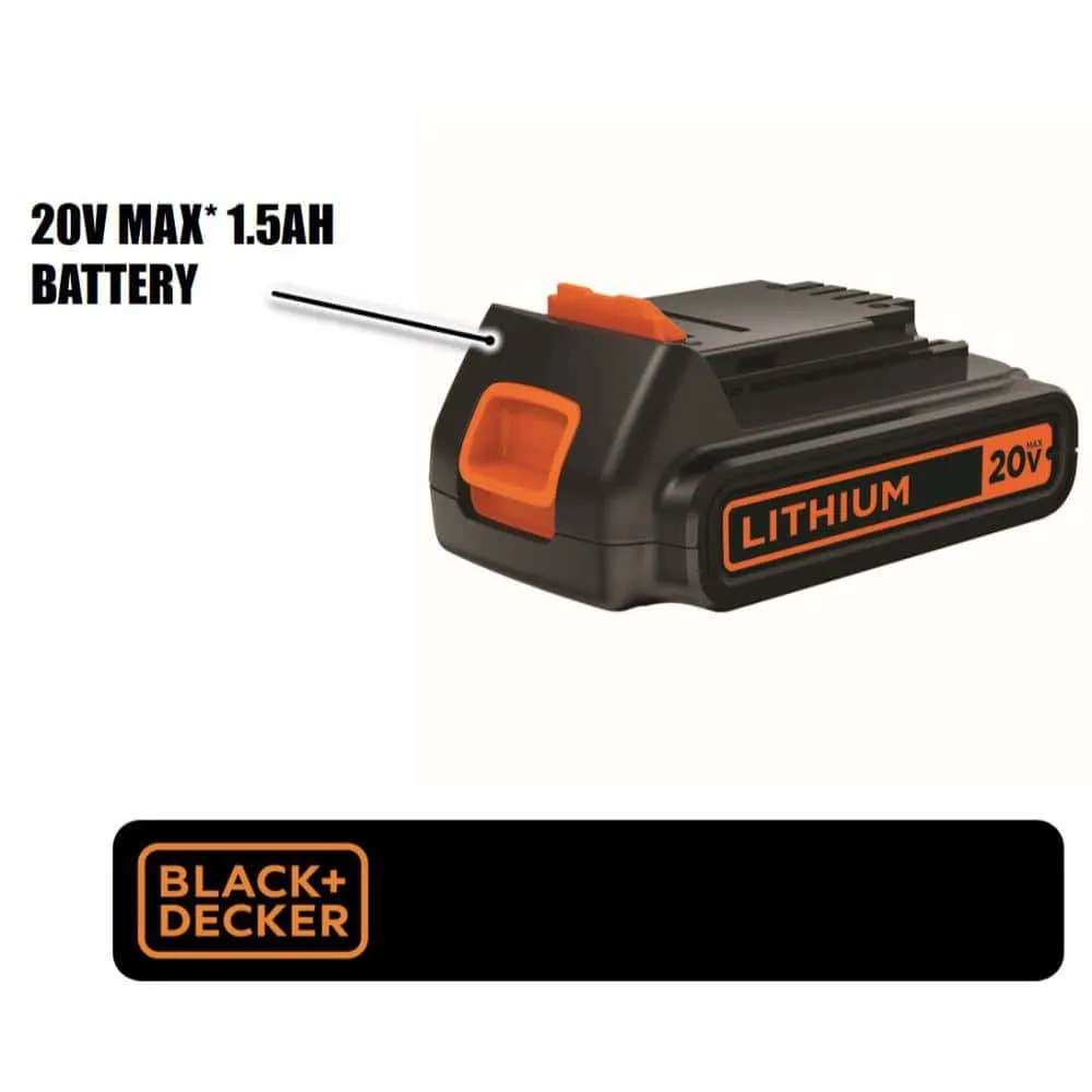 BLACK+DECKER 20V MAX Lithium-Ion Battery Pack 1.5Ah LBXR20