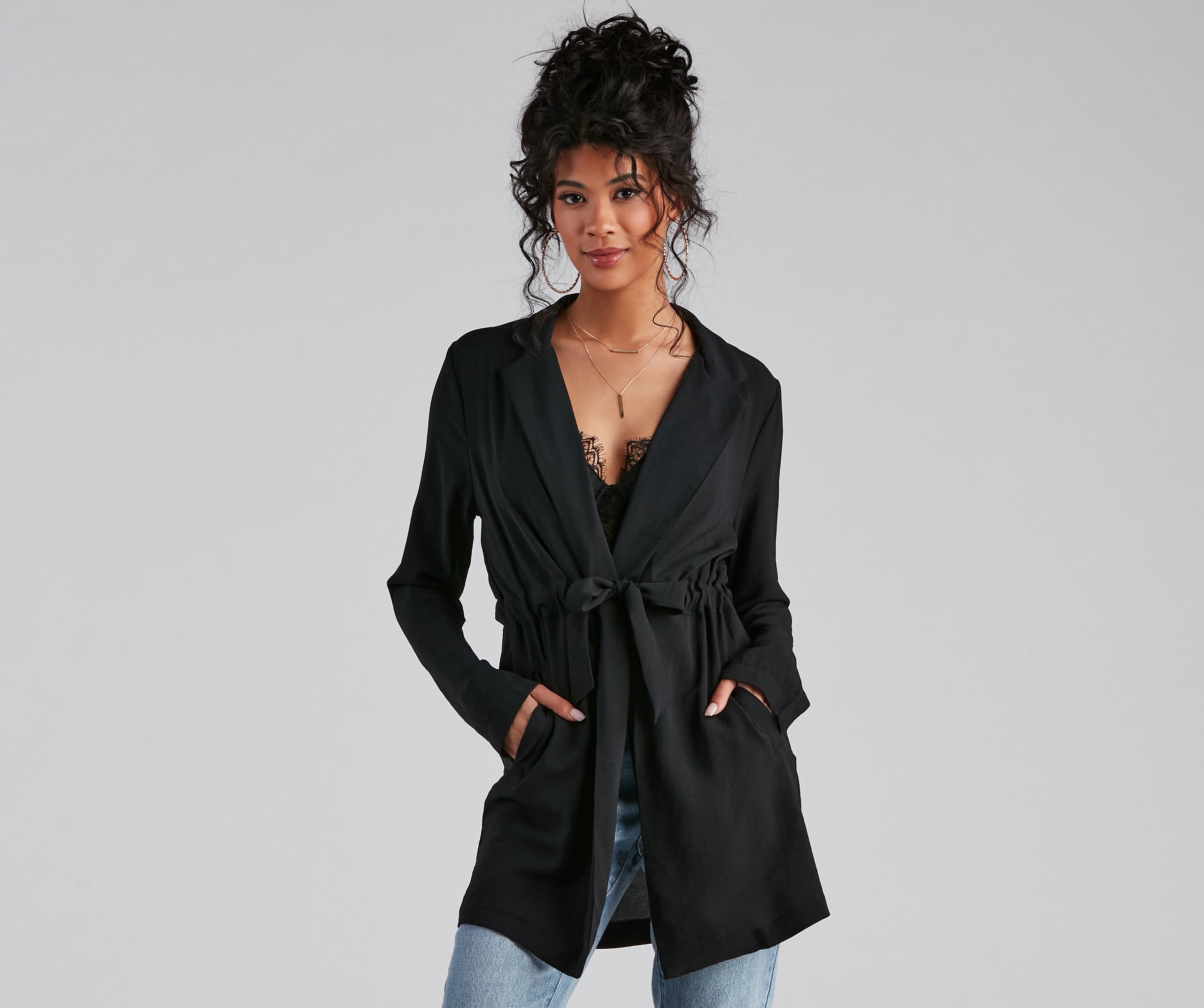 Simply Elevated Tie-Front Trench