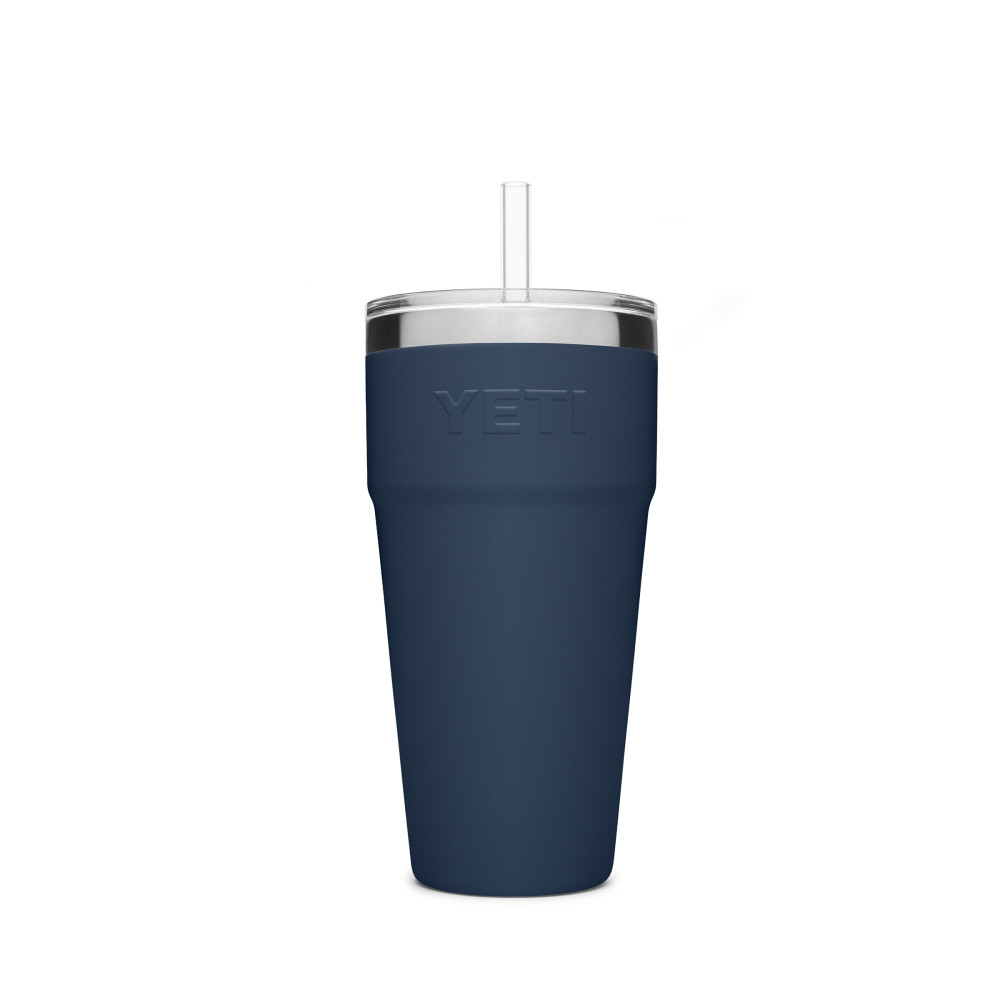 Yeti Rambler Stackable Cup with Straw Lid 26oz， Navy