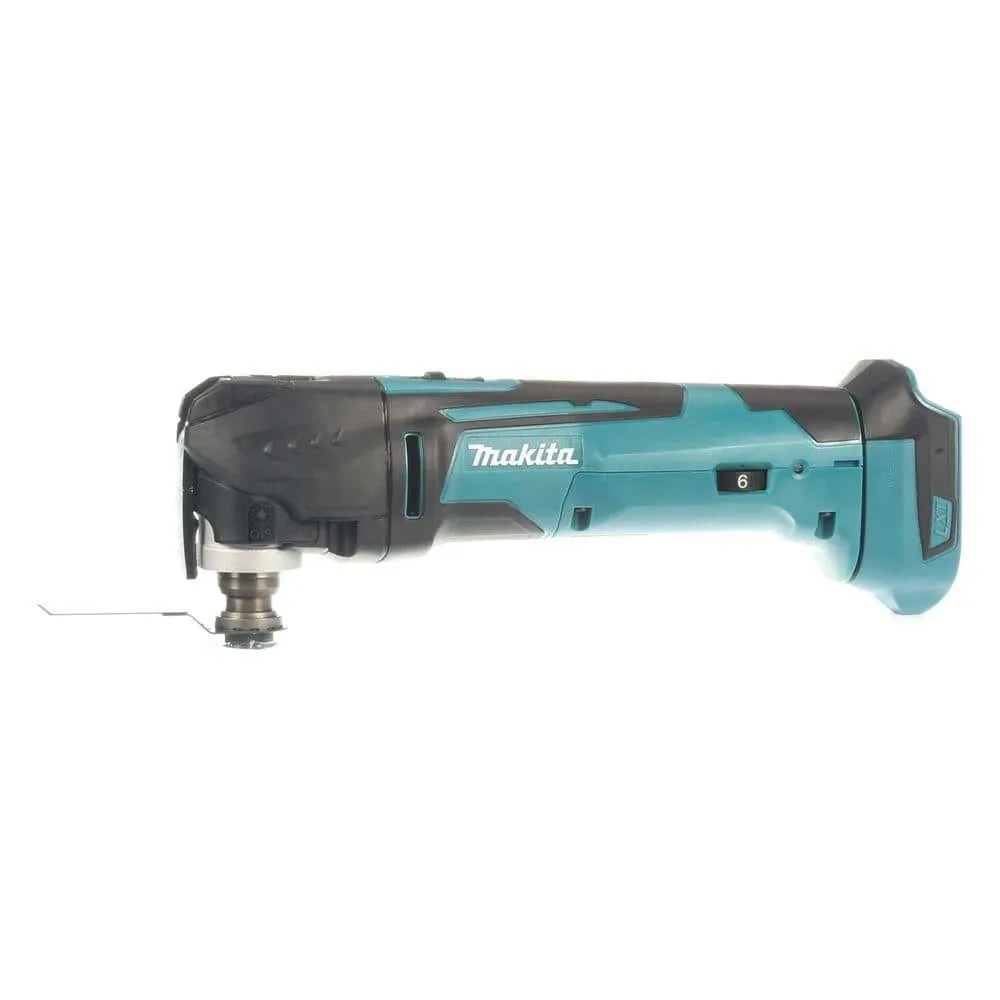 Makita 18V LXT Lithium-Ion Cordless Variable Speed Oscillating Multi-Tool (Tool-Only) With Blade and Accessory Adapters XMT03Z