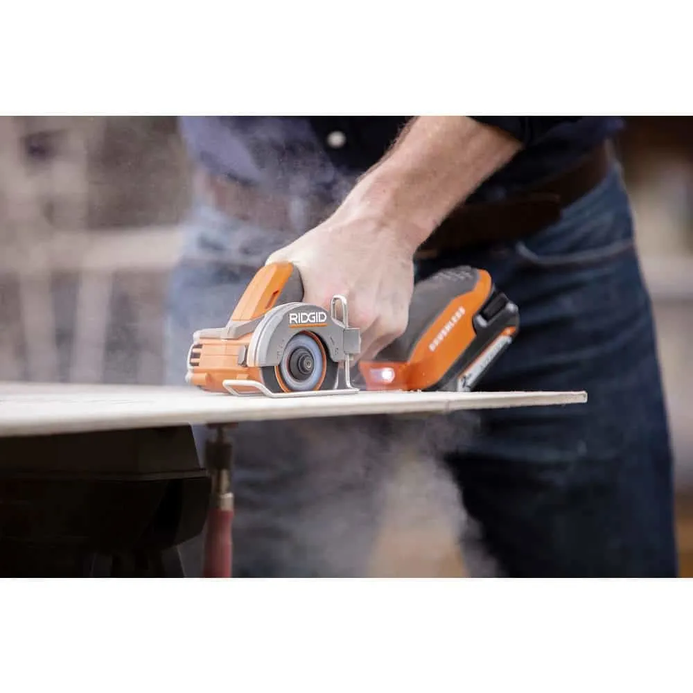 RIDGID 18V SubCompact Brushless Cordless 8-Tool Combo Kit with (2) 2.0 Ah Batteries, 4.0 Ah Battery, Charger, and Bag R96262N