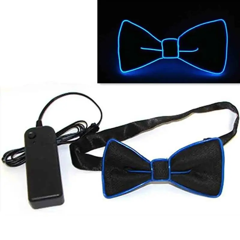 Light Up LED Suspenders Bow Tie