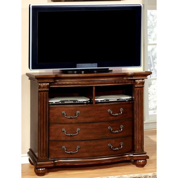 Furniture of America Vayne Traditional 47-inch Cherry Media Chest