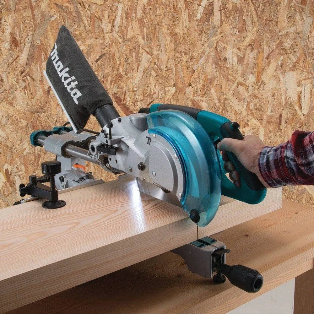 Makita 10.5 Amp 8-1/2 in. Corded Single Bevel Sliding Compound Miter Saw w/ Electric Brake, Soft Start, LED Light and 48T Blade LS0815F