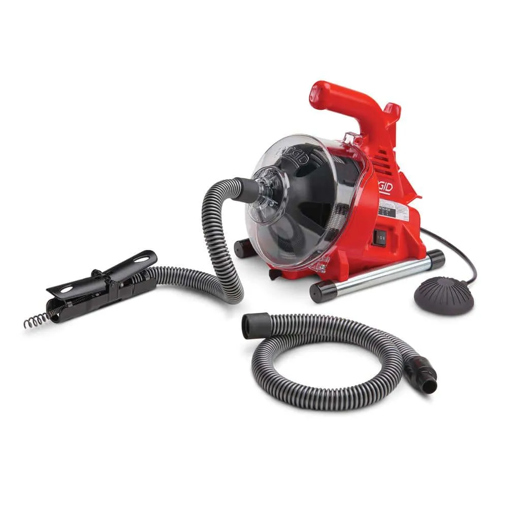 RIDGID PowerClear 120-Volt Drain Cleaning Snake Auger Machine for Heavy Duty Pipe Cleaning for Tubs, Showers, and Sinks 55808