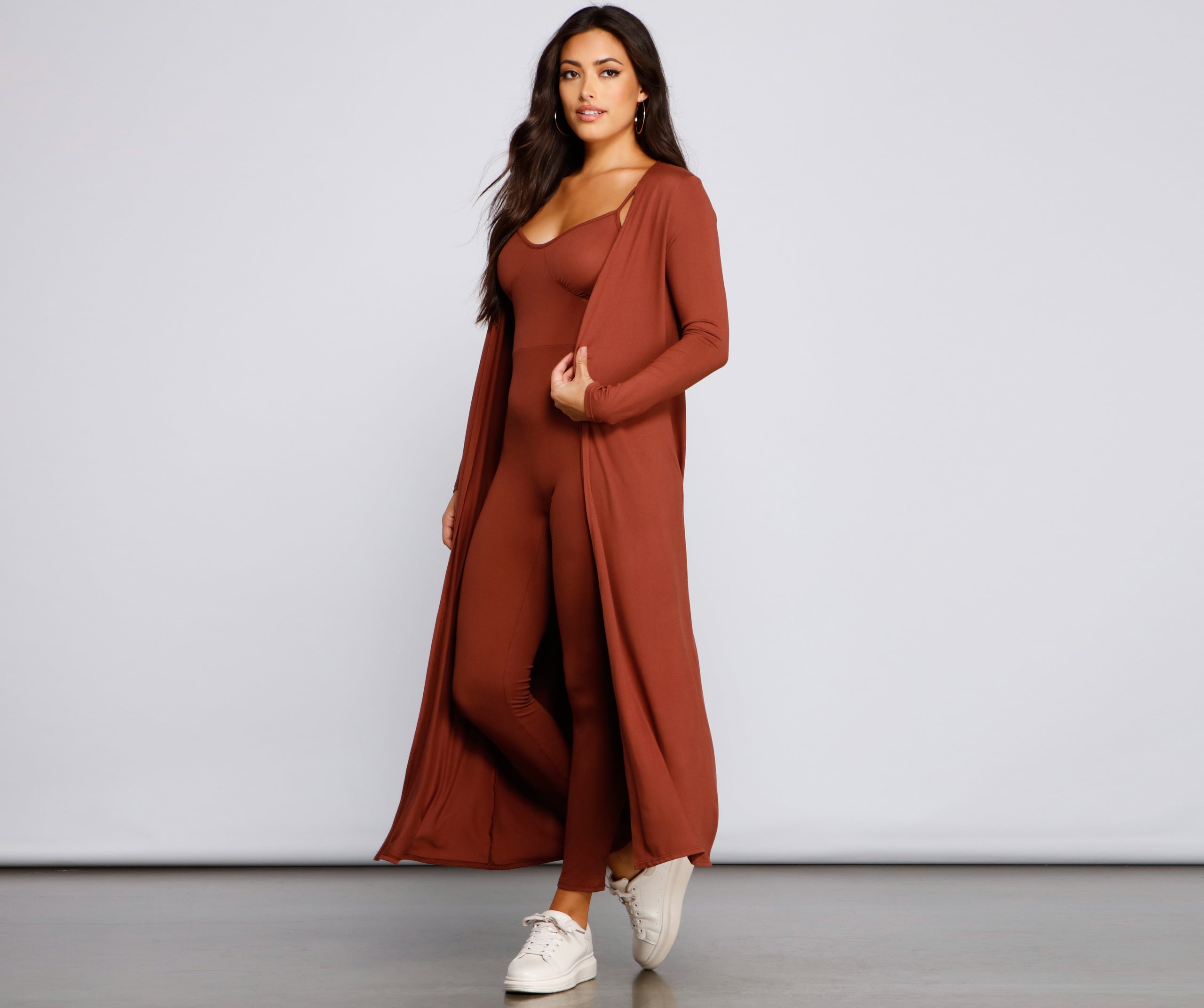 Classically Chic Brushed Knit Duster