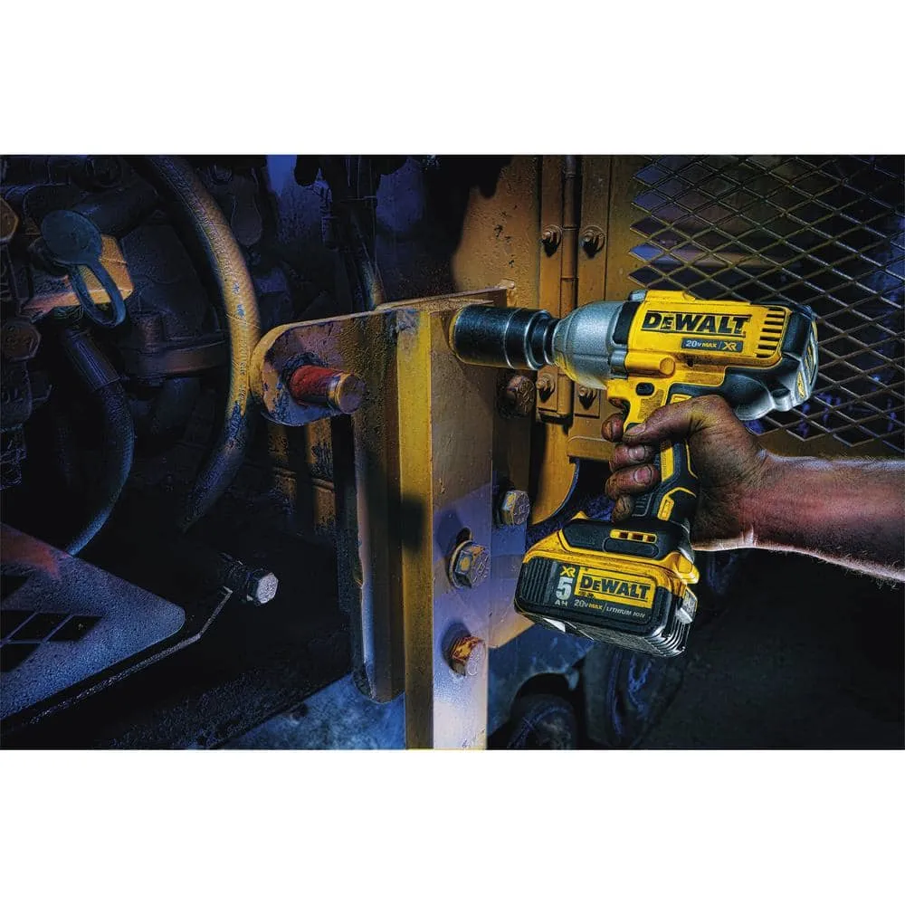 DEWALT 20V MAX XR Cordless Brushless 1/2 in. High Torque Impact Wrench with Detent Pin Anvil and (1) 20V 4.0Ah Battery DCF899M1