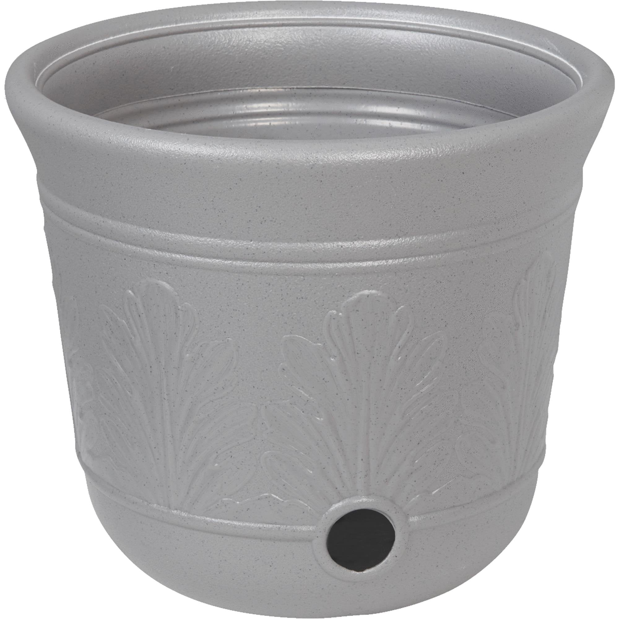Suncast 300-Foot Heavy Duty 5-Gallon Decorative Garden Hose Pot， Gray (2 Pack)