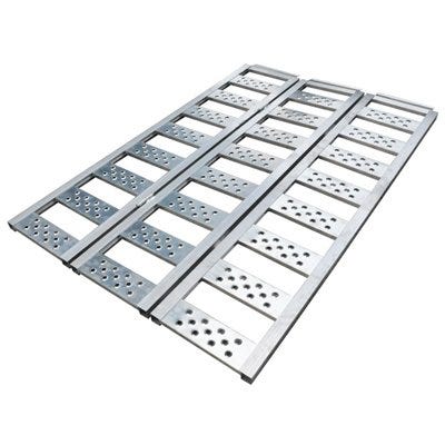 Tri-Fold Ramp Kit Aluminum 2 x 8-10-Ft.