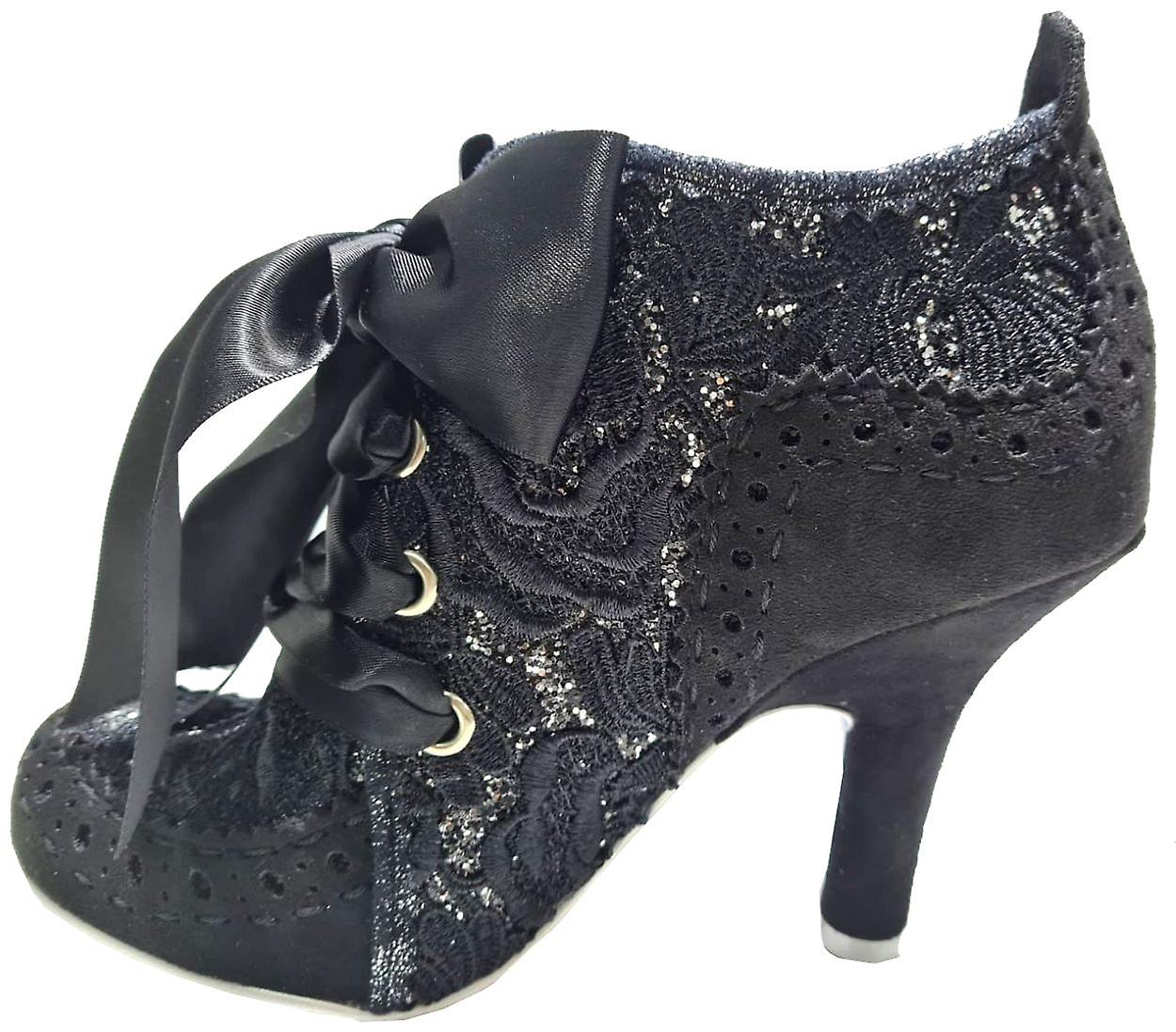 Irregular Choice Abigail's Third Party Black Lace Womens Ankle Boots