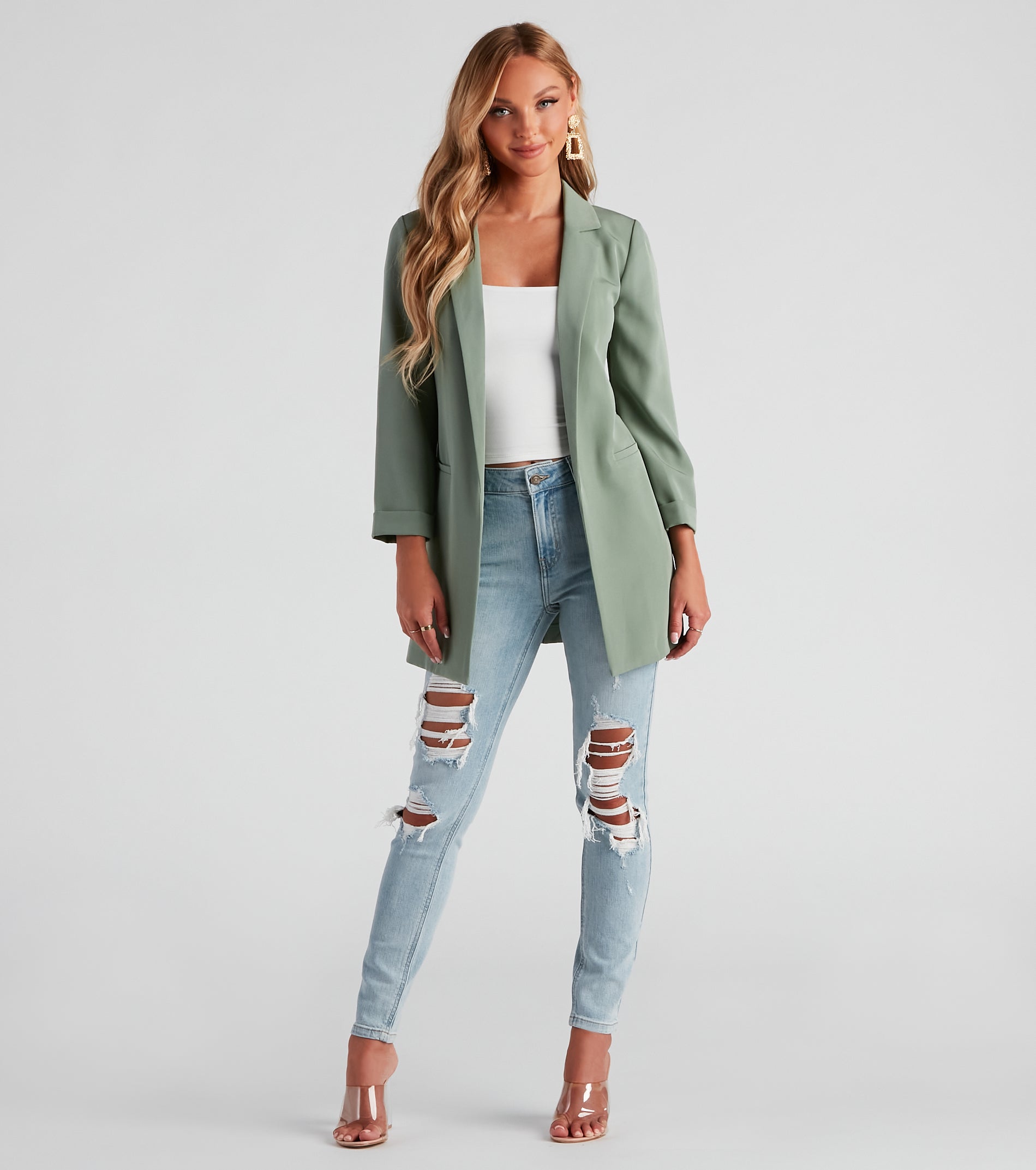 Jude Mid Rise Distressed Skinny Jeans