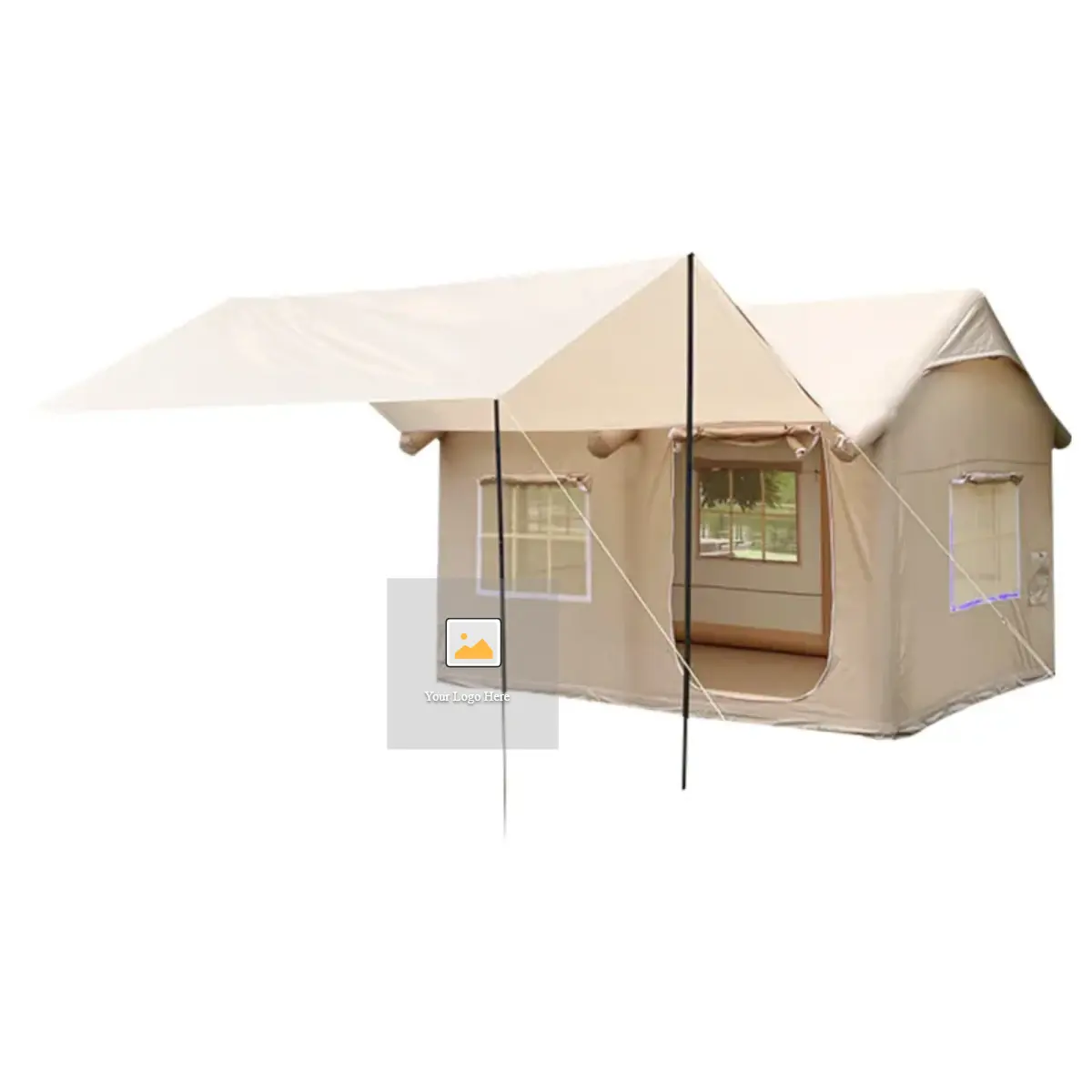 Easy To Carry Custom Multi Persons Large Size  luxury Waterproof Inflatable House Cabin Air Tent Outdoor Inflatable Camping Tent