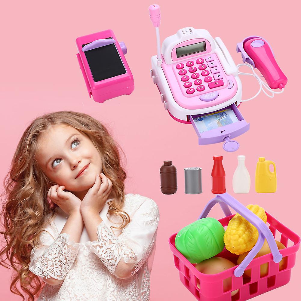 Simulated Electronic Supermarket Cash Register Toy Educational Kids Children Pretend Play Set